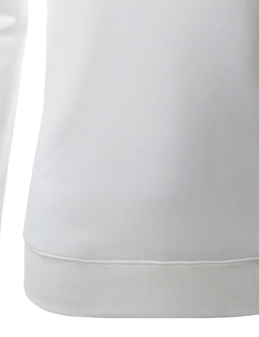 White Crewneck Slim Pullover Long Sleeved Sweatshirts