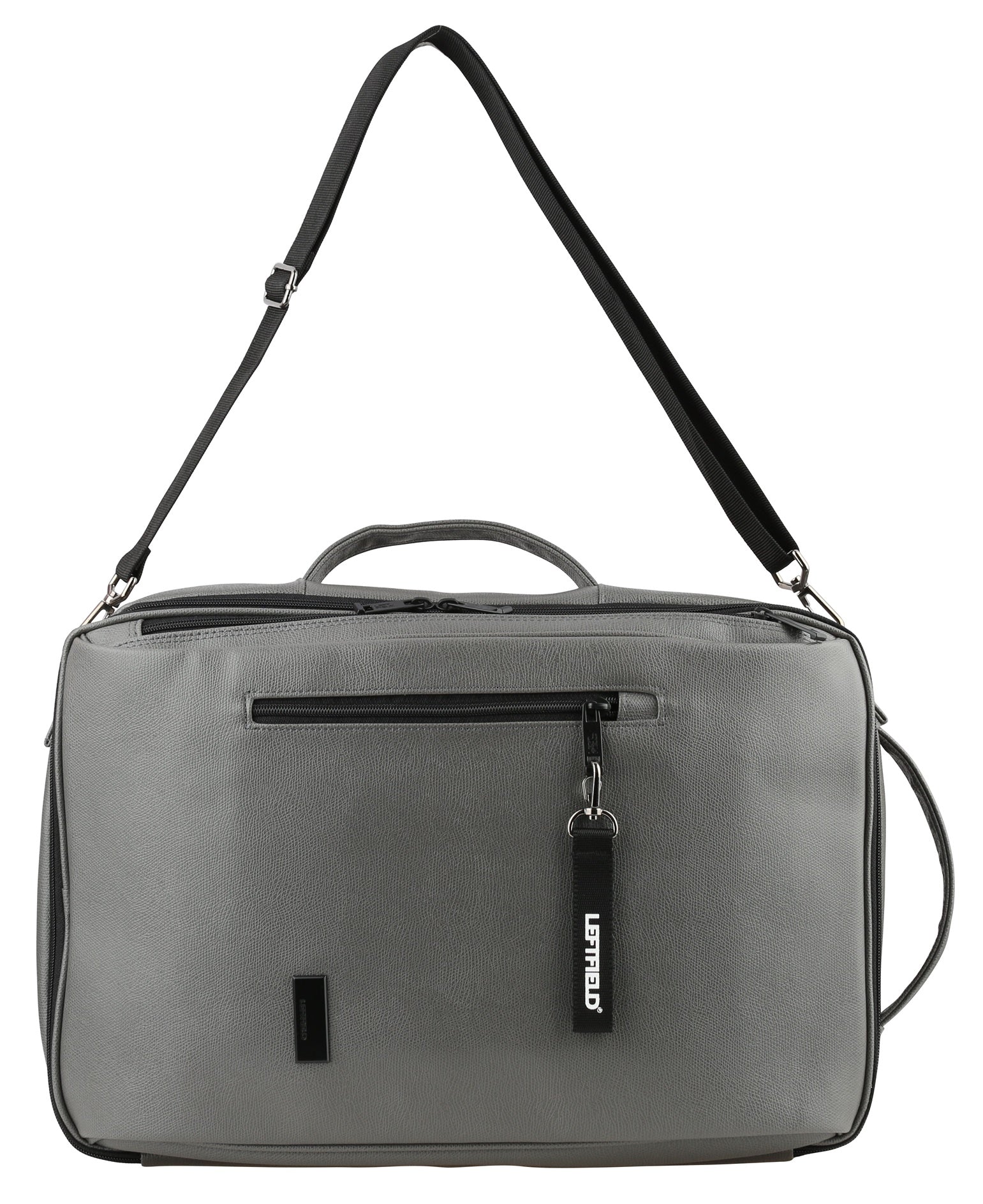 Gray Faux Leather Multi Backpacks Crossbody Bags