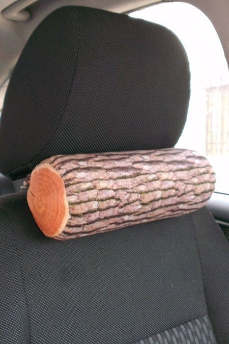 Cylinder Wood Design Log Car Pillows