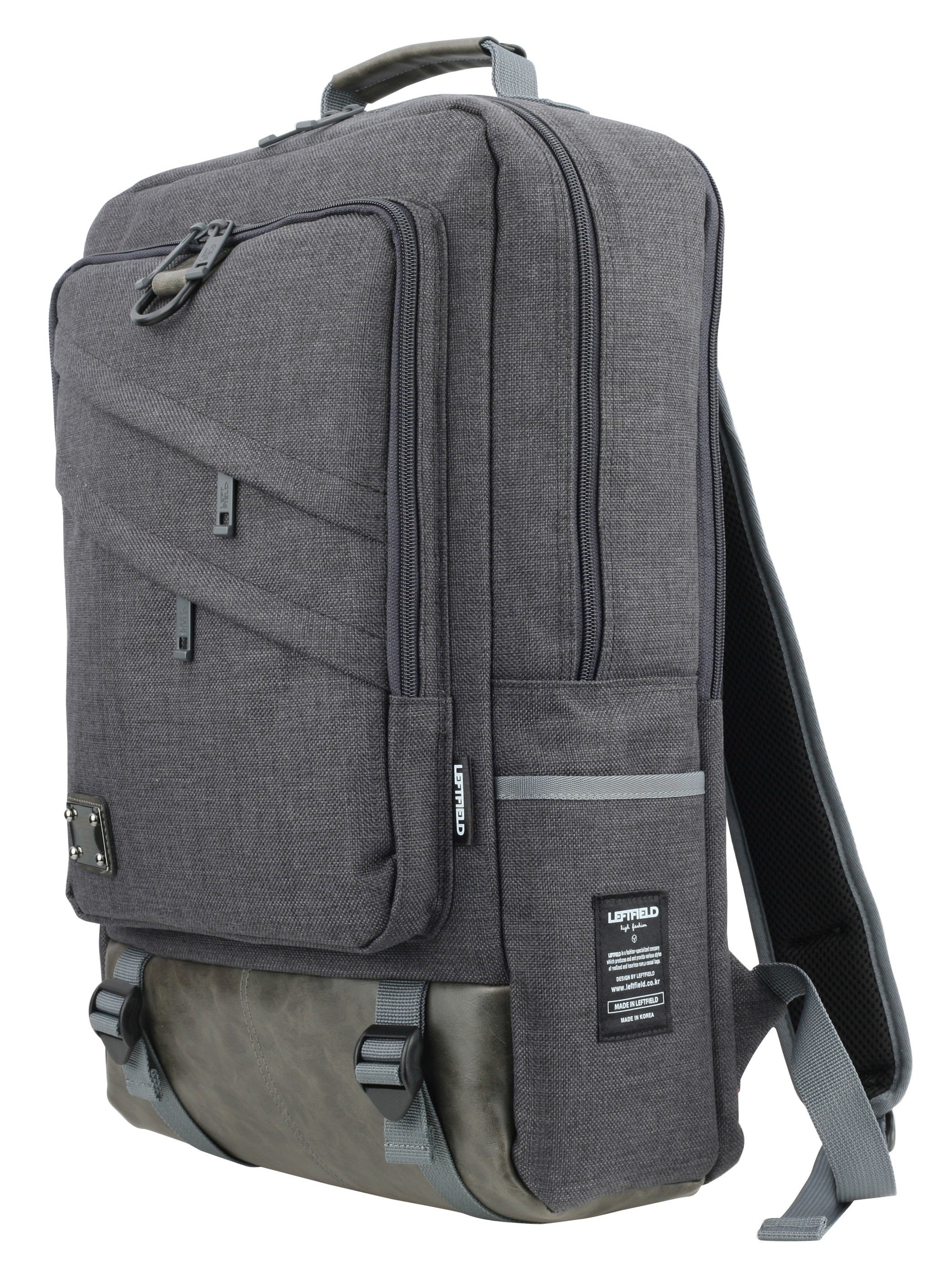 Black Large Canvas Casual Backpacks Daypack