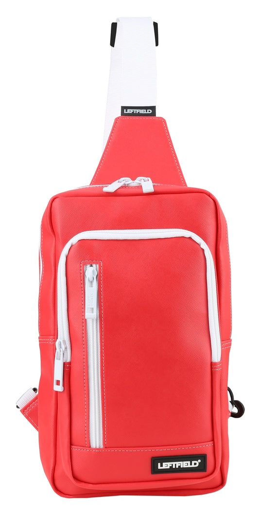 Red Faux Leather Messengers Sling Bags