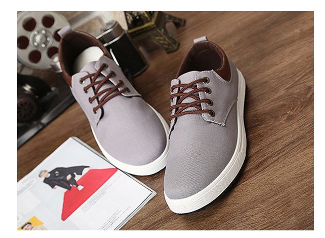 Gray Dandy Canvas Cotton Drawsting Shoes