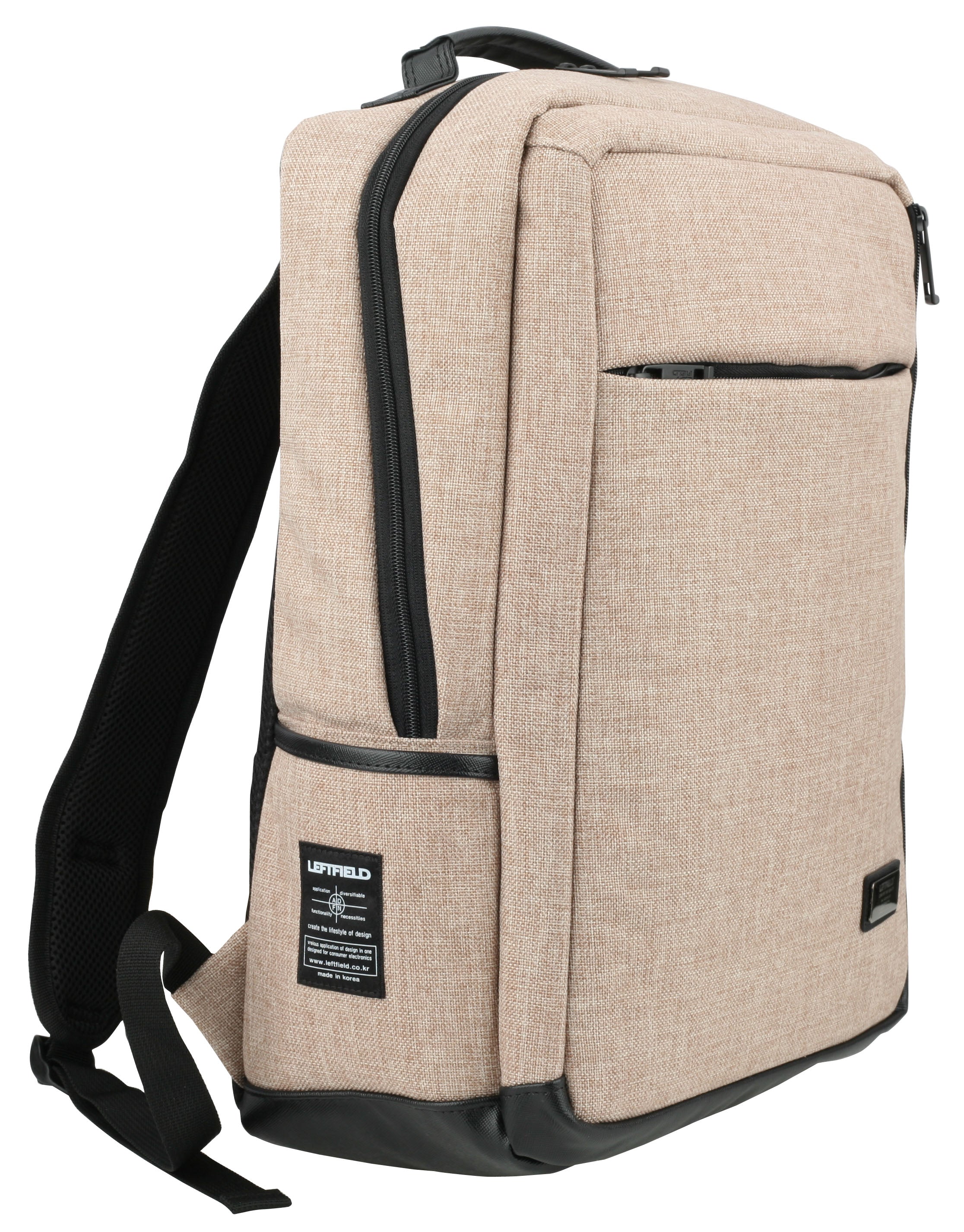 Beige Casual Laptop School Backpacks