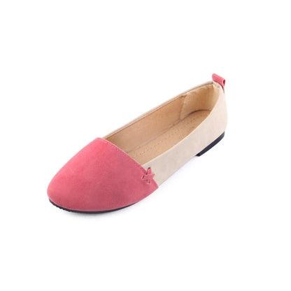 Pink Basic Faux Suede Flats Picnic Shoes