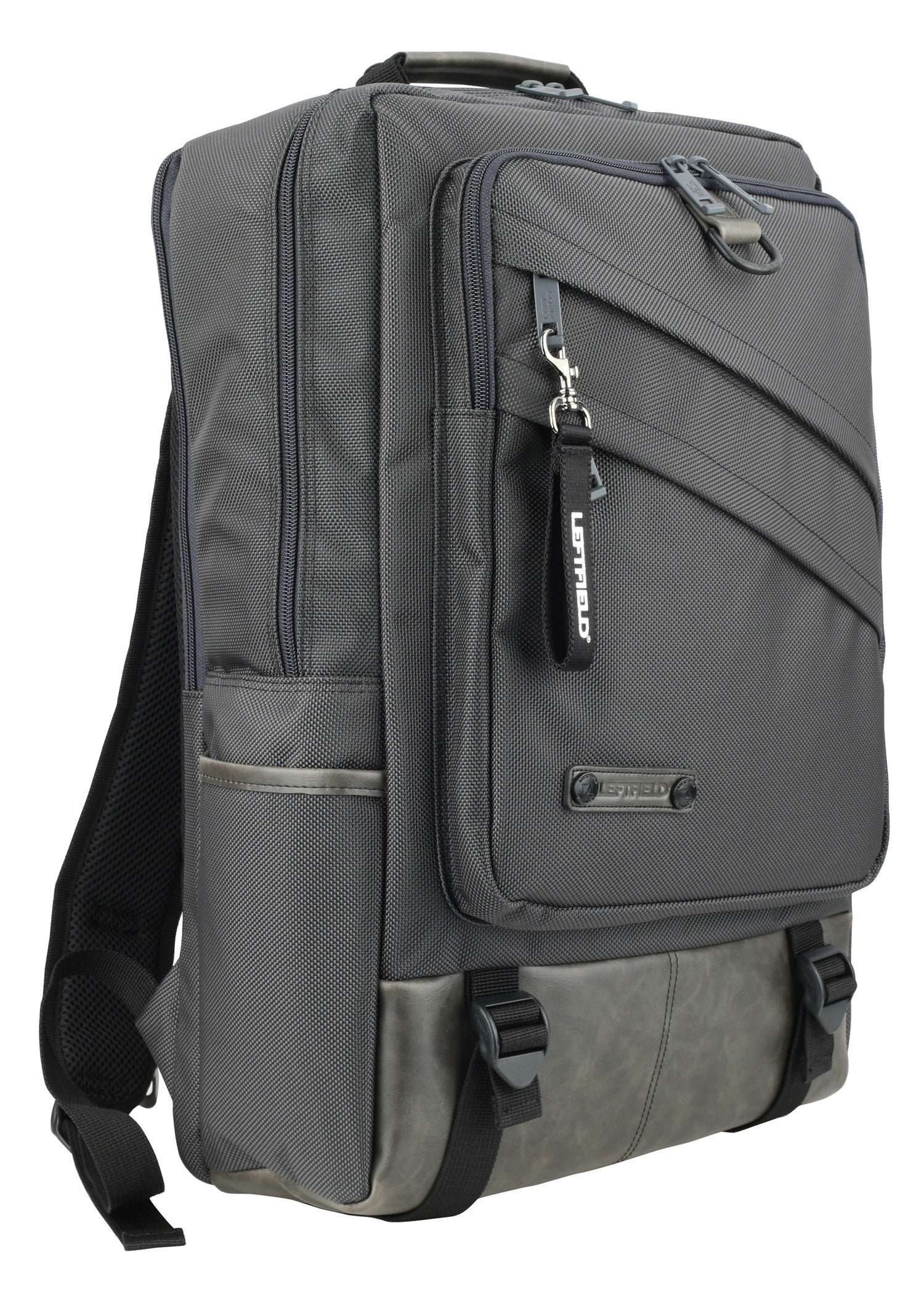 Gray Diagonal Zipper Casual Business Travel Backpacks