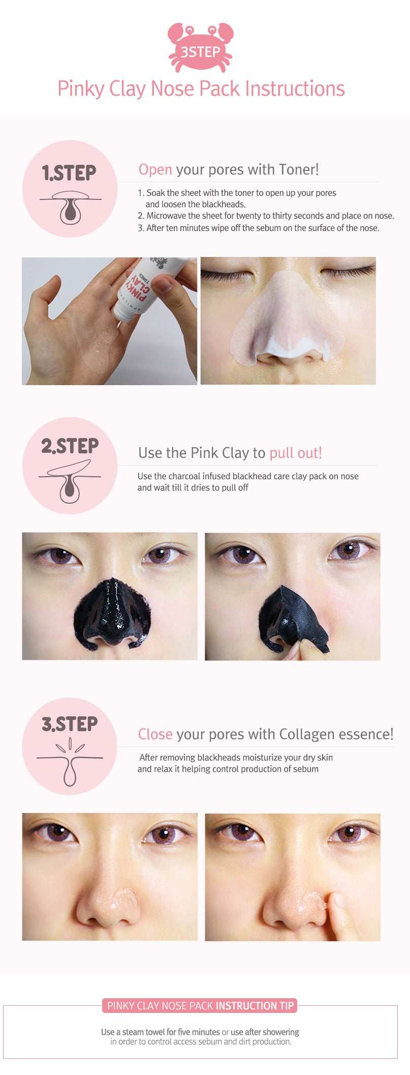 Aprilskin Pinky Clay Nose Pack [Freeshipping]