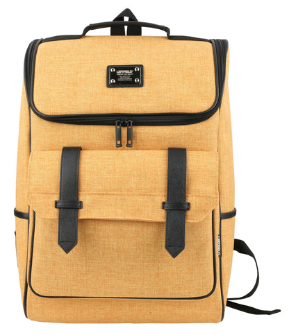 Yellow Casual Canvas Laptop Rucksacks Backpacks