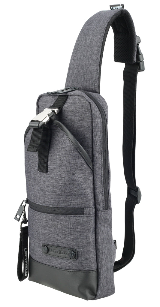 Gray Canvas Sling Messenger Shoulder Bags