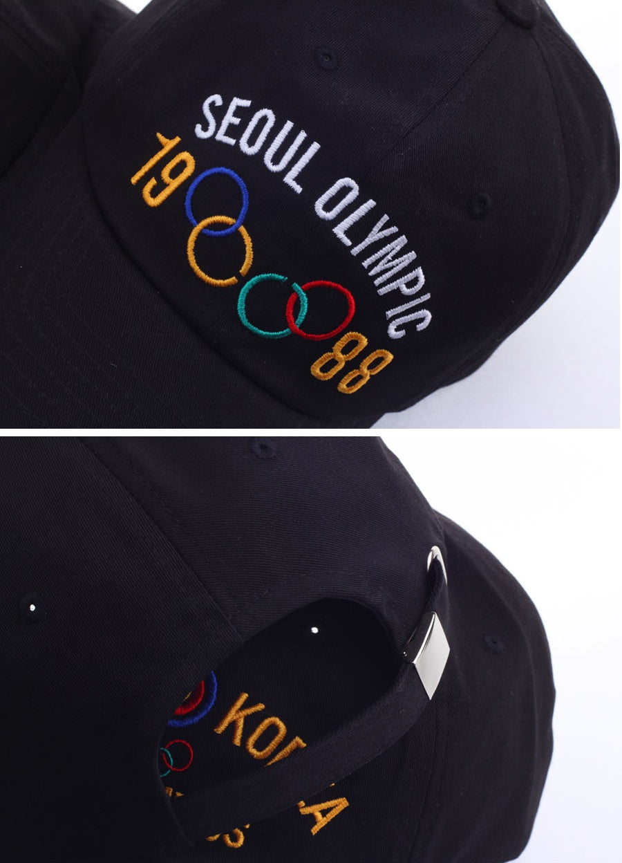 1988 Seoul Olympic Flag Hodori Mascot Baseball Caps Kpop Fashion Hats