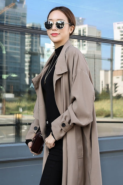 Beige Long Trench Coats