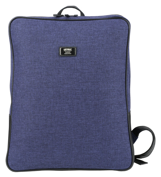 Navy Blue Square Canvas Laptop School Book Business Backpacks