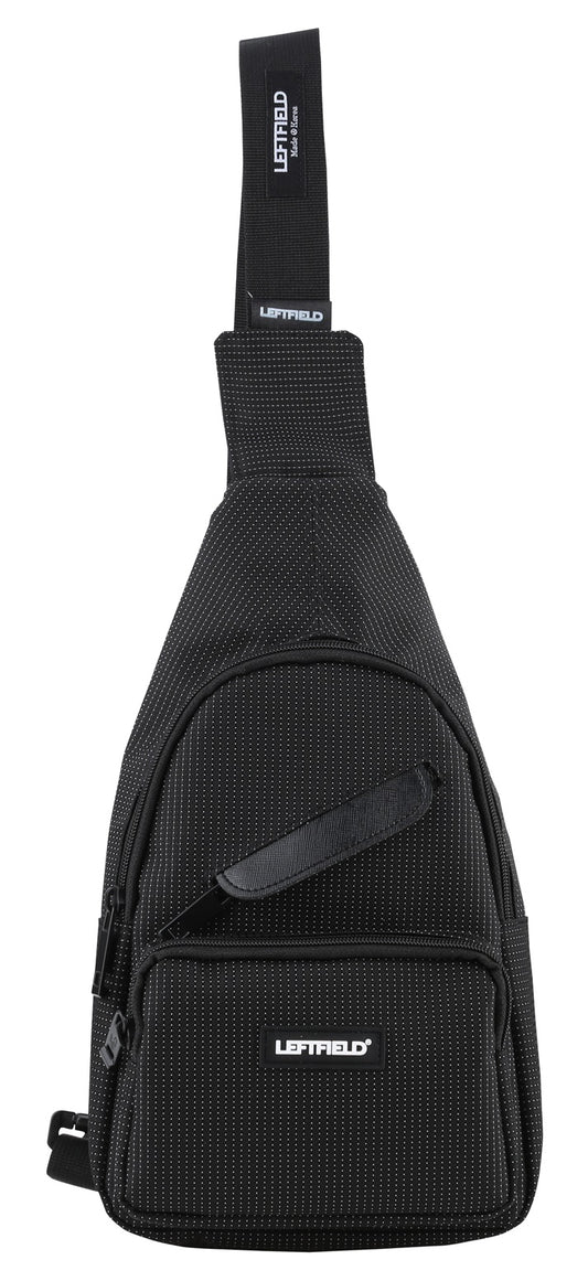 Micro Polka Dots Patterned Black Hiking Messenger Sling Bags
