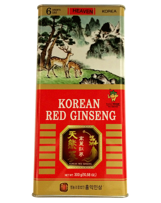 6 Years Korean Red Ginseng Roots 300g Canned 天蔘 [15 roots]