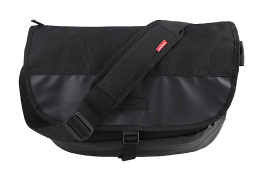 Black Hybrid Faux Leather Messengers Bags