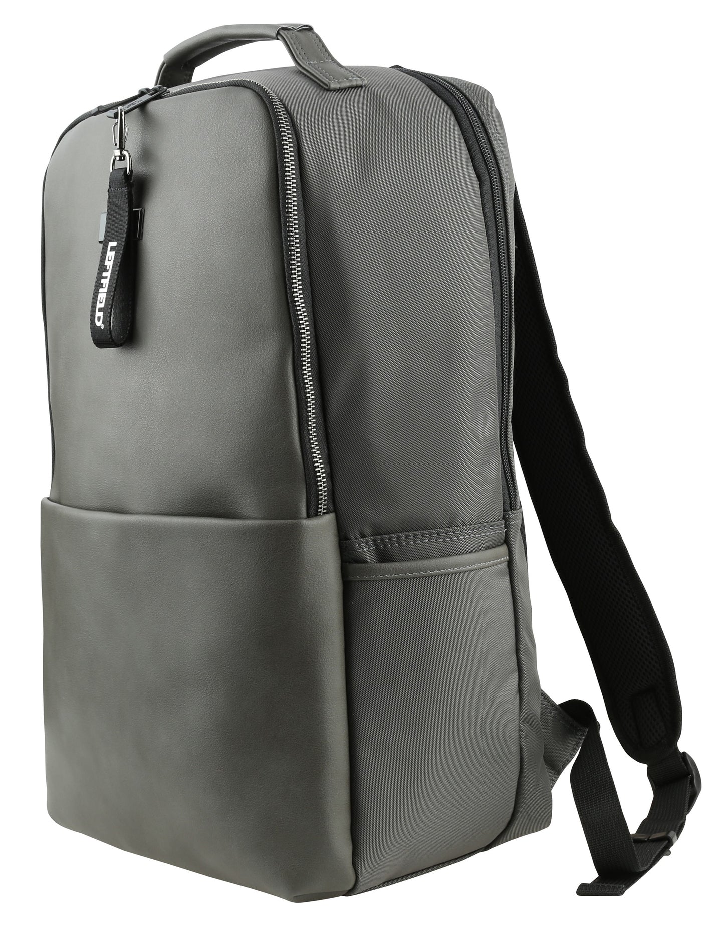 Grey Combi Faux Leather Backpacks