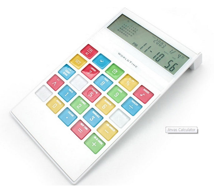 White Colorful World Time Calculator