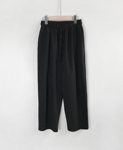 Cropped Linen Wide Pants Korean Mens Fashion Summer Season Casual