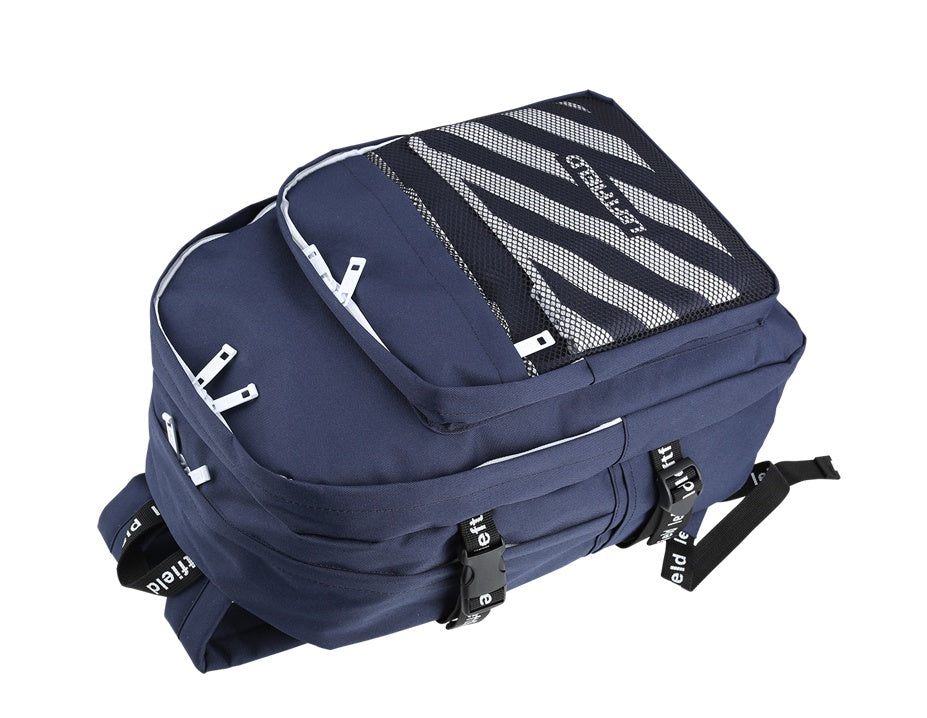 Marine Blue Casual Mesh Backpacks with Pouch
