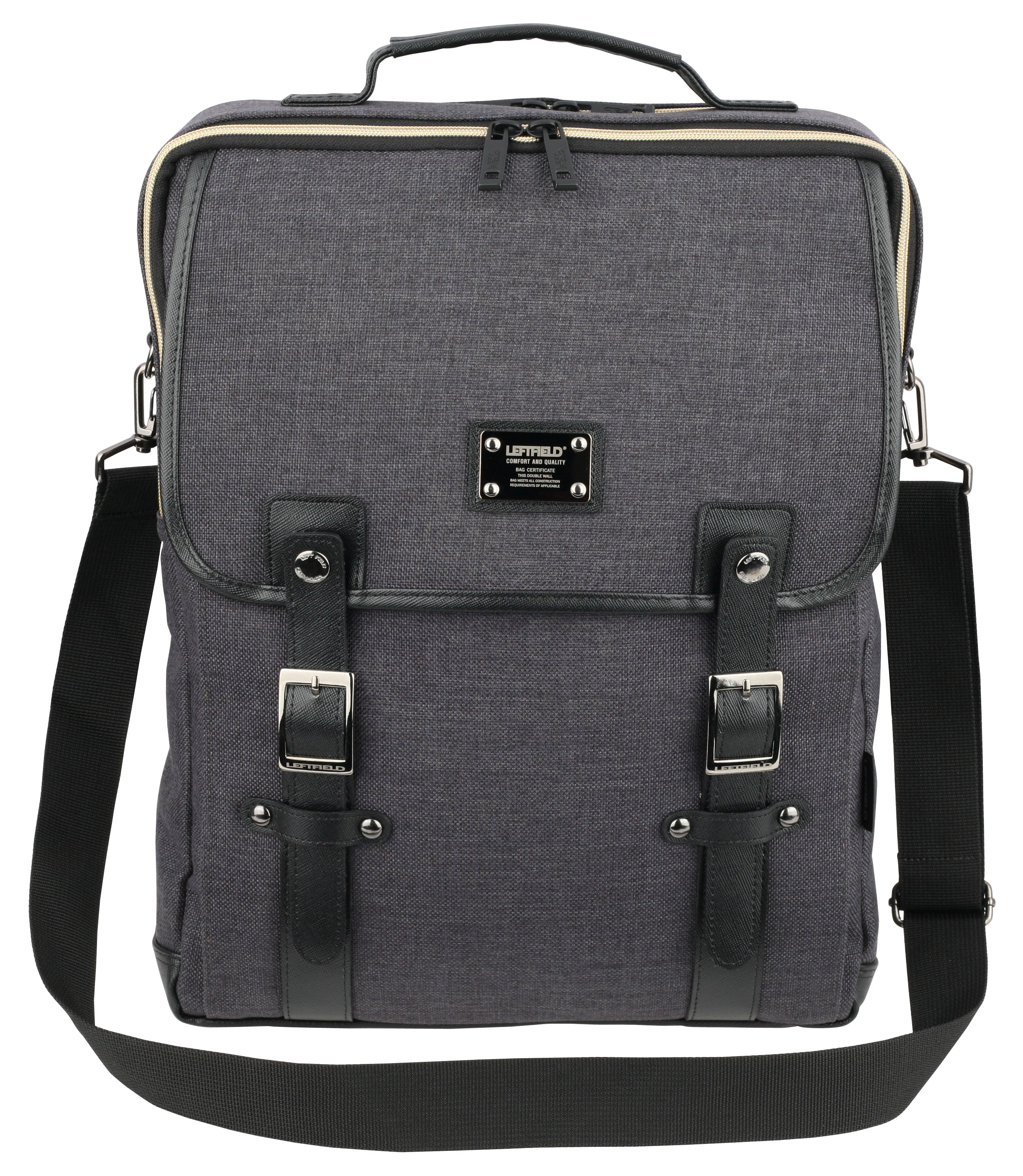 Black Canvas Satchel Cross Body Backpacks