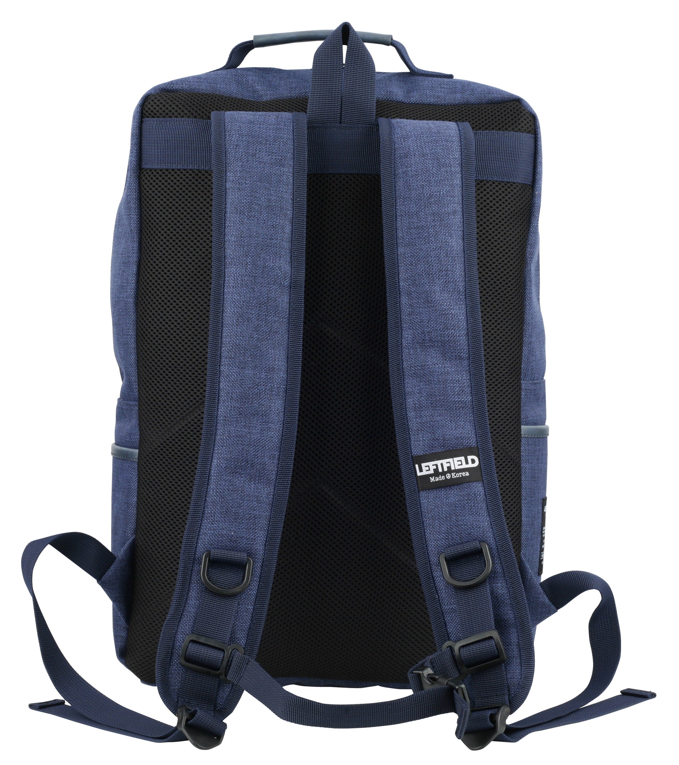 Navy Blue Canvas Casual Daypacks Laptop Backpacks