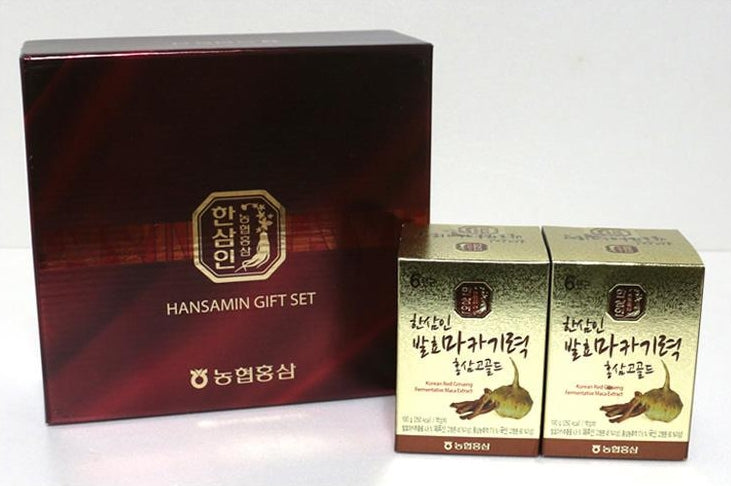 Hansamin Fermented Maca Energy Korean Red Ginseng Extract Go gold Sets