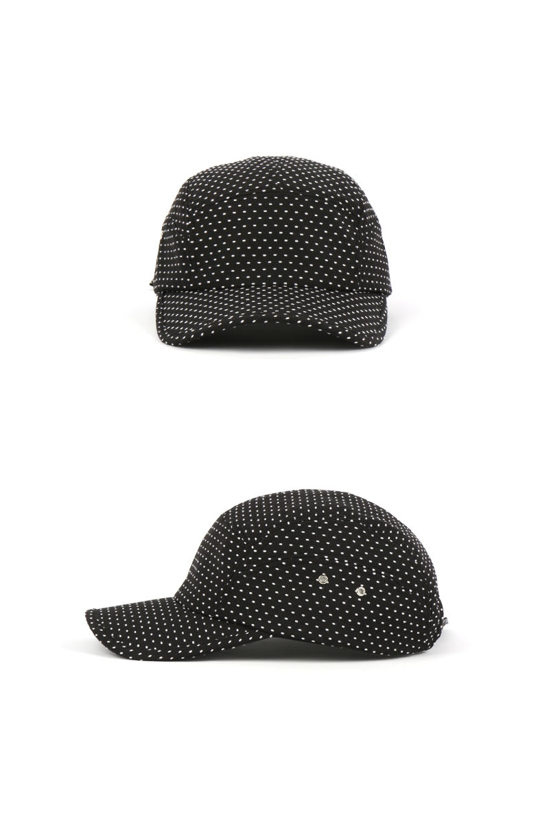 Black Polka Dots Cadet Caps