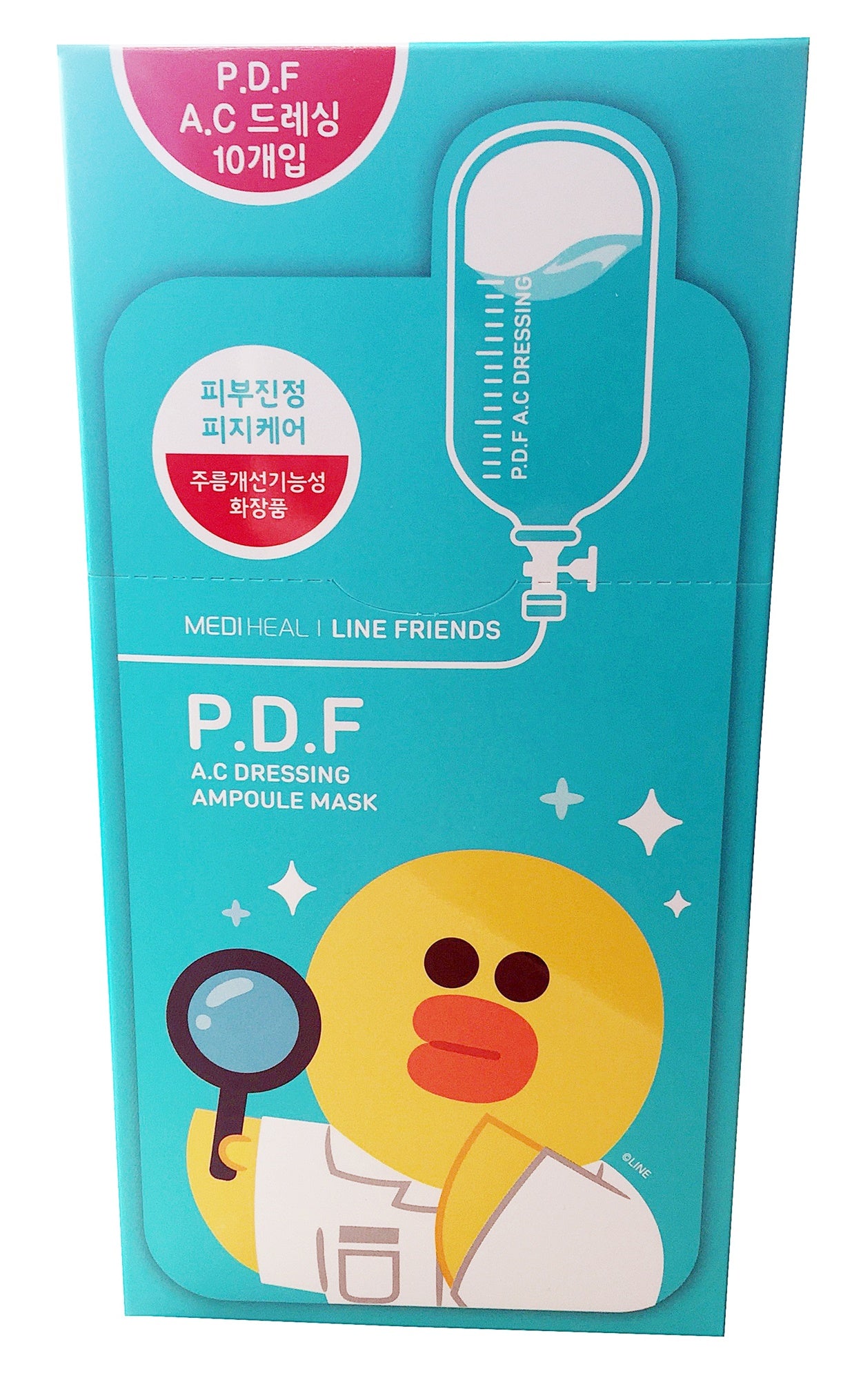 Mediheal Line Friends P.D.F A.C Dressing Ampoule Face Masks [10 sheets]