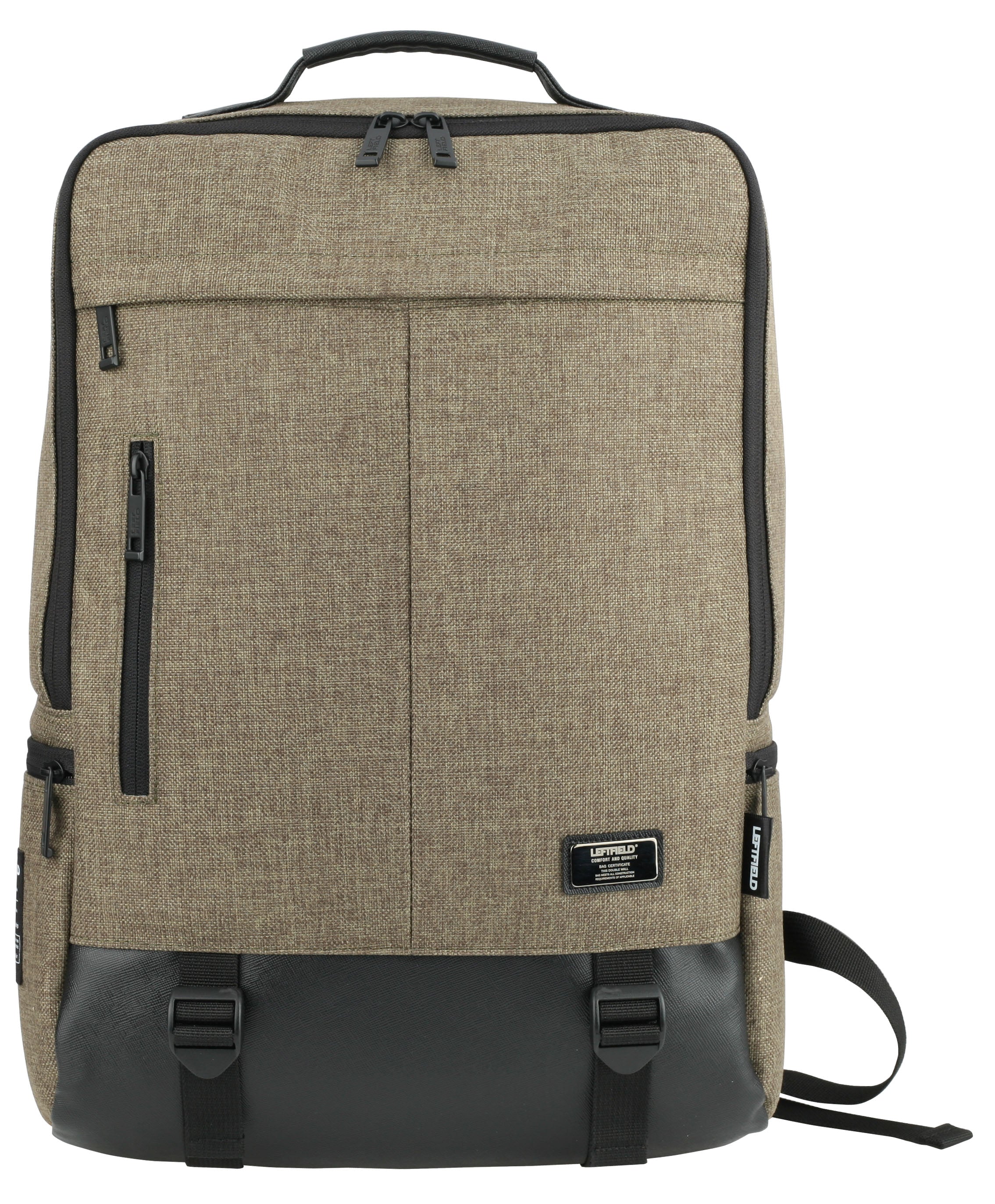 Khaki Green Square Laptop School Backpacks