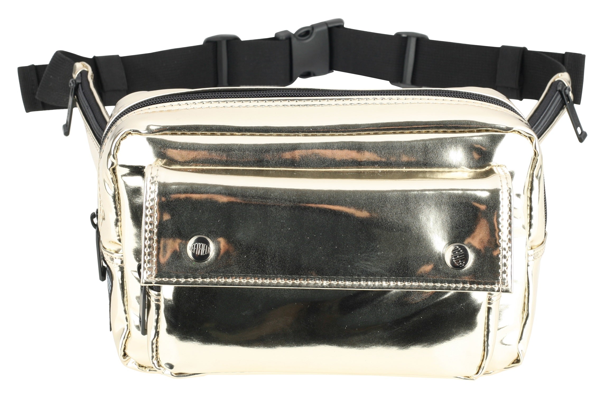 Gold Faux Patent Leather Fanny Packs