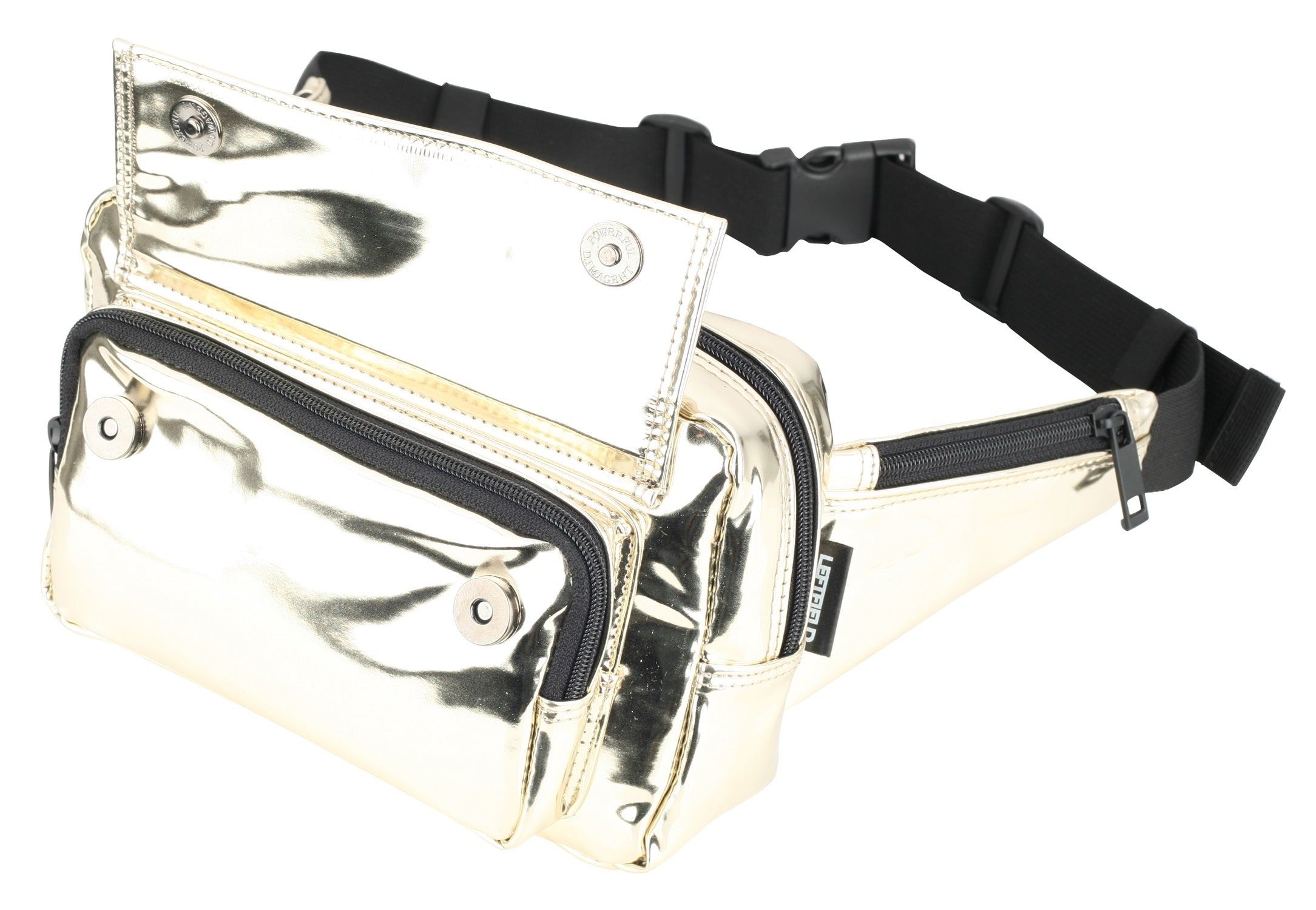 Gold Faux Patent Leather Fanny Packs