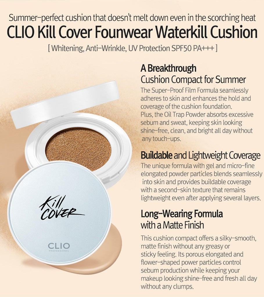 CLIO Kill Cover Founwear Waterkill Cushion Sets Korean Womens