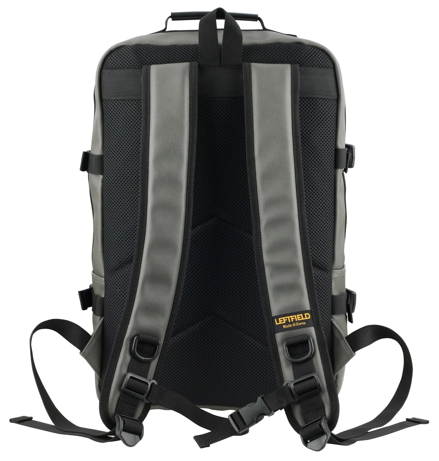 Grey Faux Leather Square Backpacks