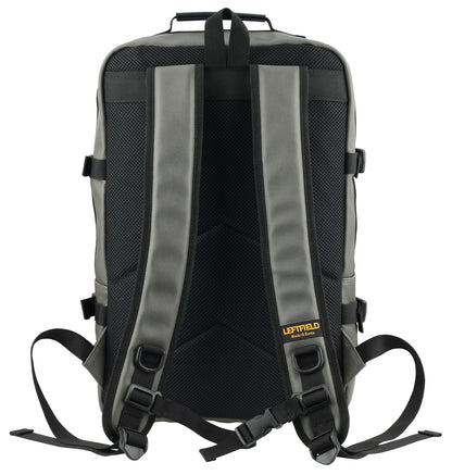 Grey Faux Leather Square Backpacks