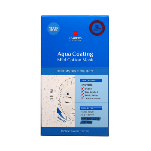 Leaders EX Solution Aqua Coating Mild Cotton Masks 10 Sheets