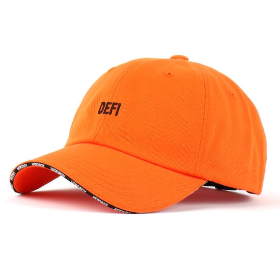 Orange DEFI Sandwich Bill Baseball Caps