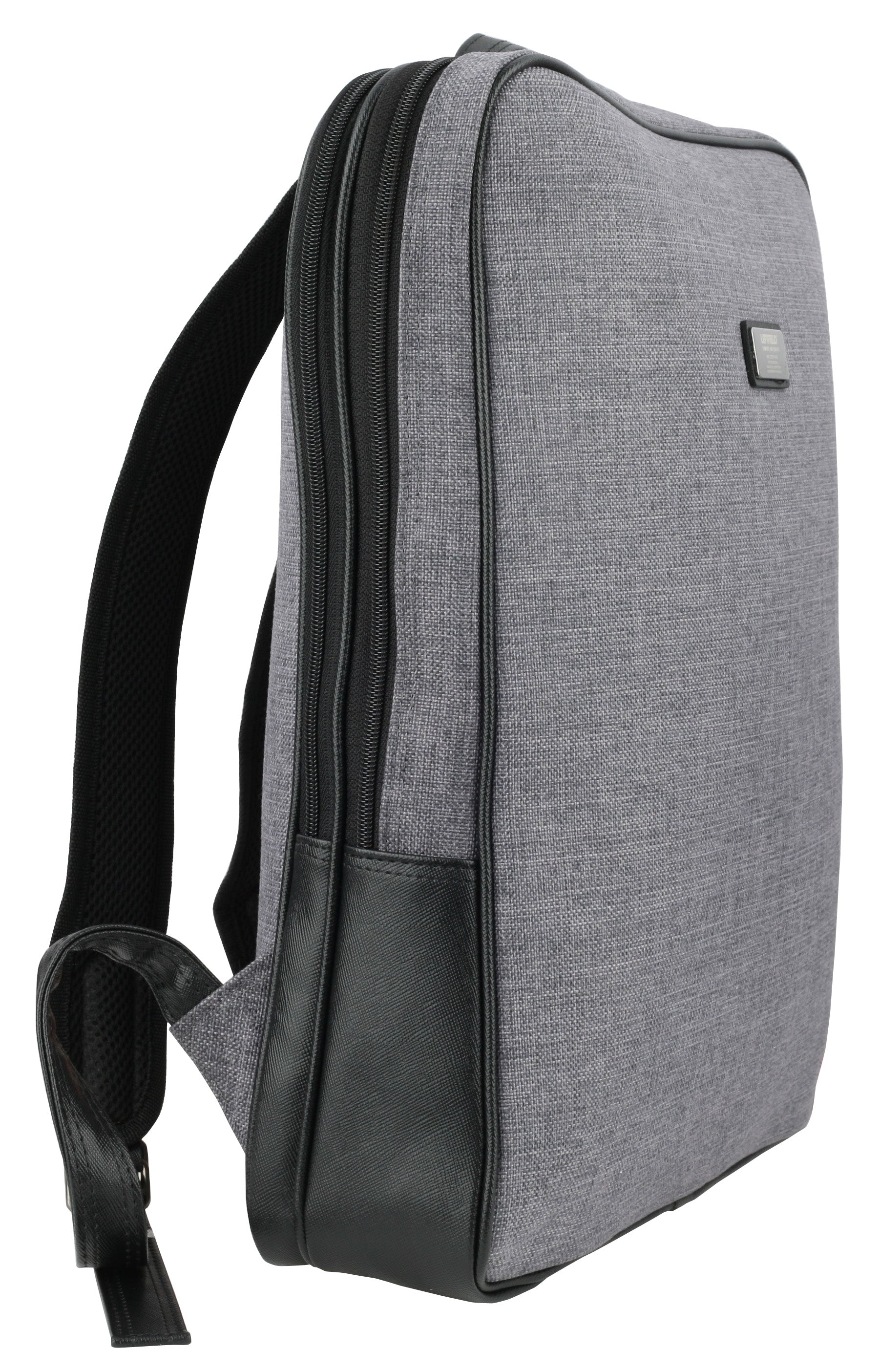 Gray Square Canvas Laptop School Book Business Backpacks