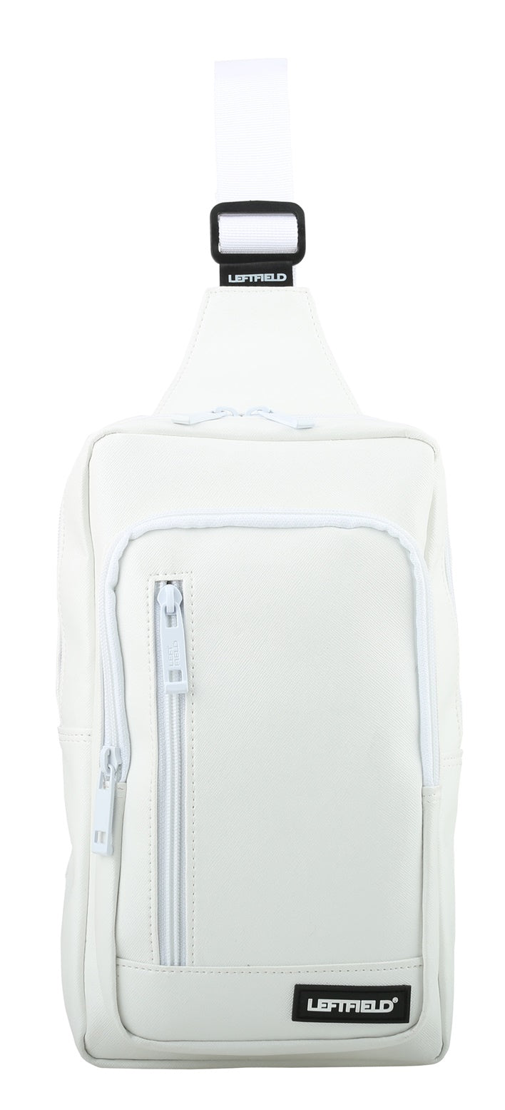 White Faux Leather Messengers Sling Bags