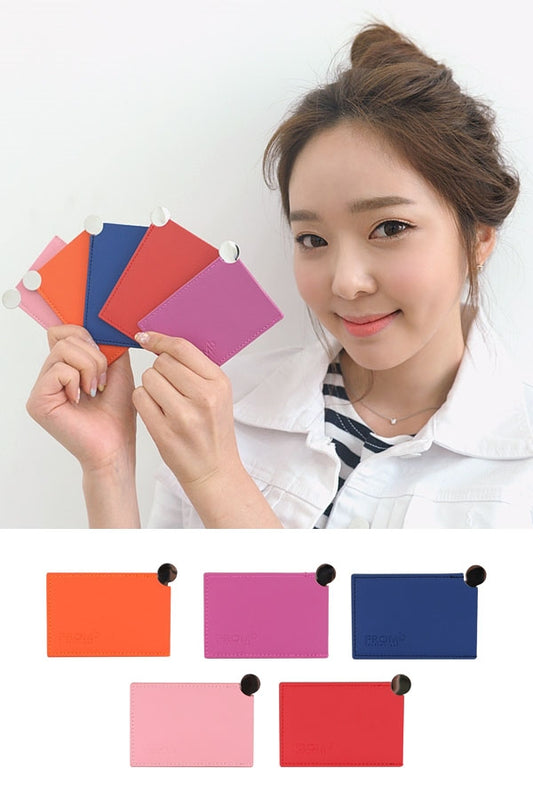 Cute Faux Leather Cover Hand Mirrors