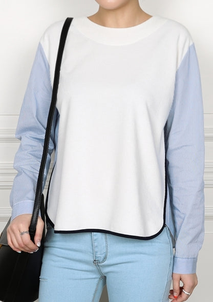 Ivory Knit Shirt Hybrid Novelty Tops