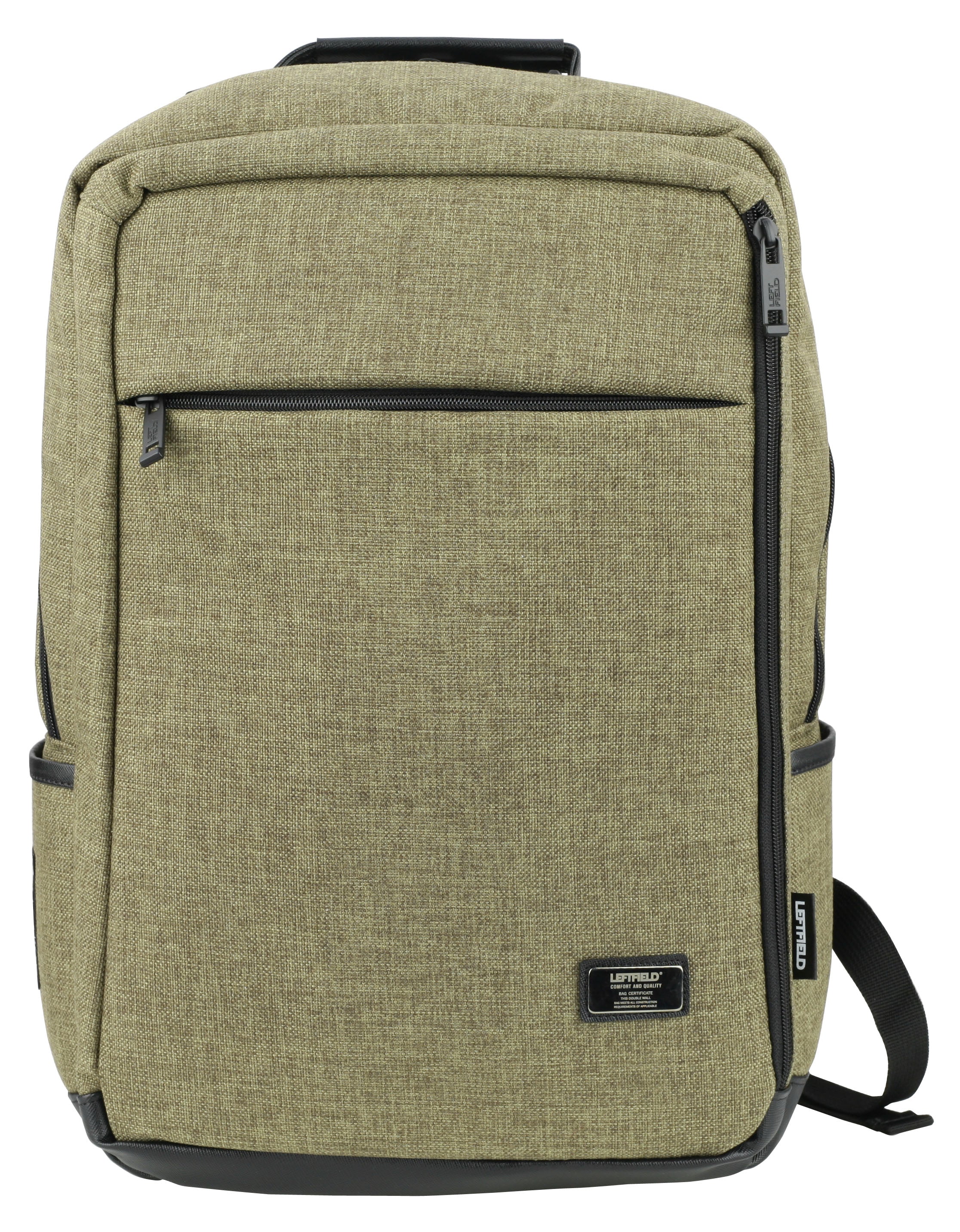 Khaki Green Canvas Laptop School Backpacks