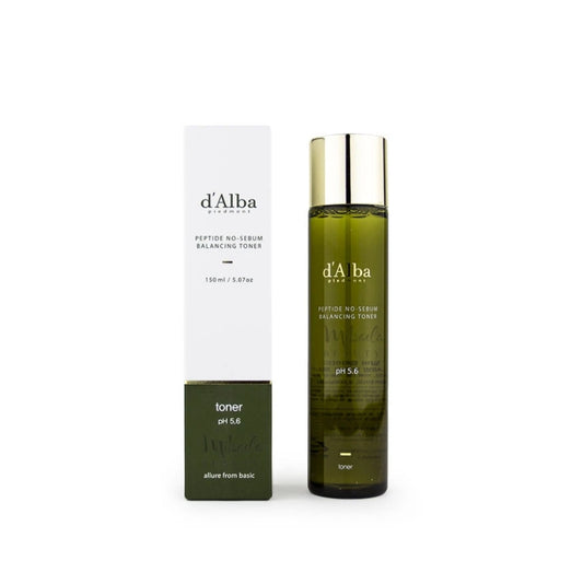 d'ALBA Peptide No-Sebum Balancing Toner 145ml BHA Combination Skincare