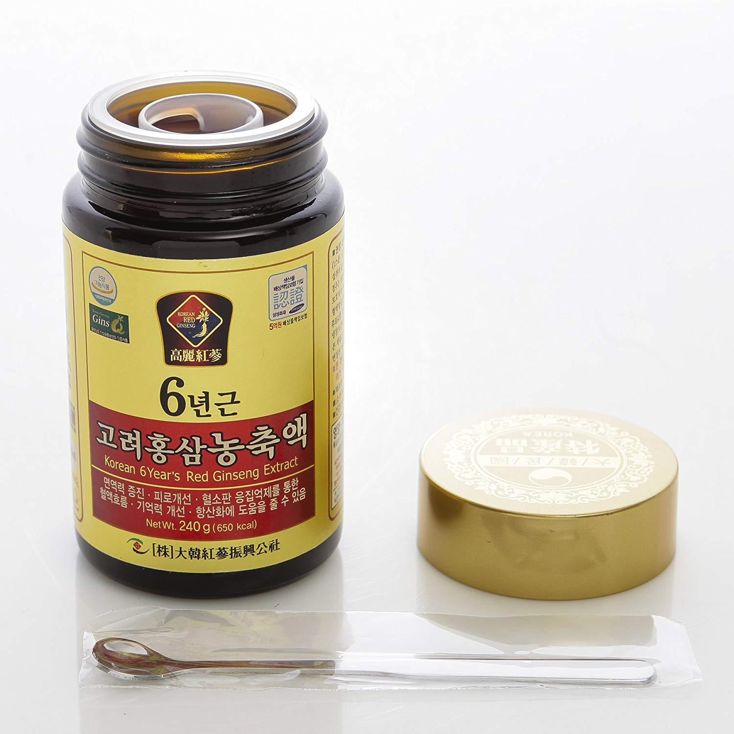 100% Pure Korean Red Ginseng Extracts Gold 6 years Roots 240g Health Supplements Foods Gifts