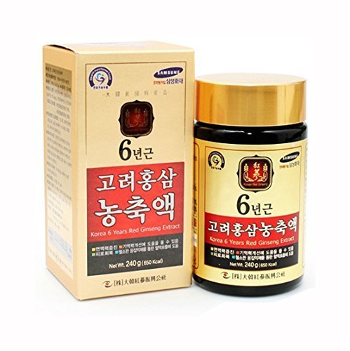 100% Pure Korean Red Ginseng Extracts Gold 6 years Roots 240g Health Supplements Foods Gifts