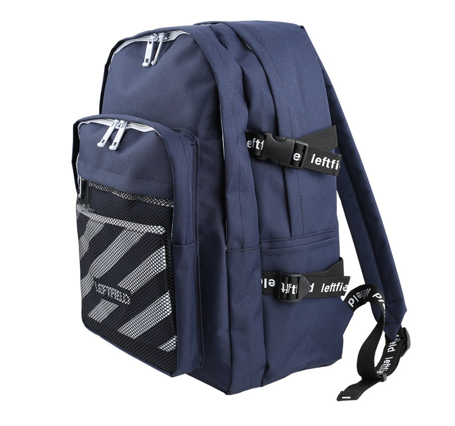 Marine Blue Casual Mesh Backpacks with Pouch