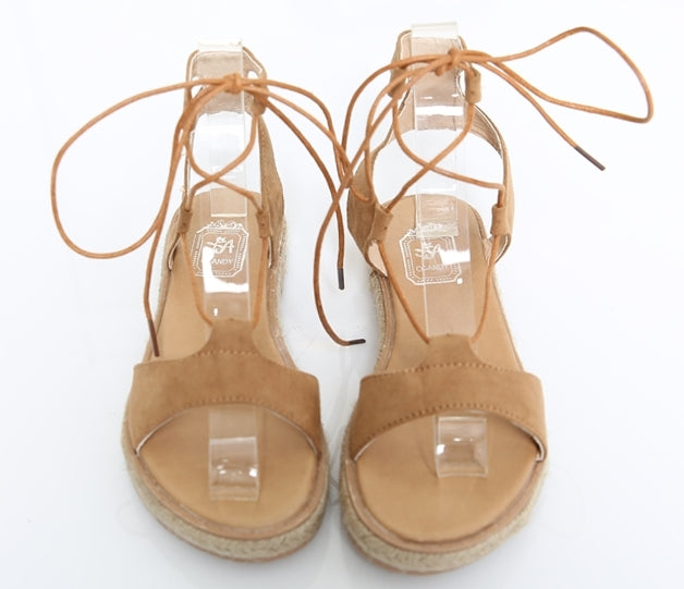 Stylish Suede Lace-up Sandals