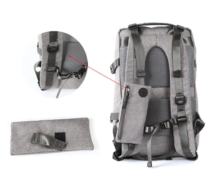 Gray Travel Backpacks unisex travel Lightweight comfortable bags