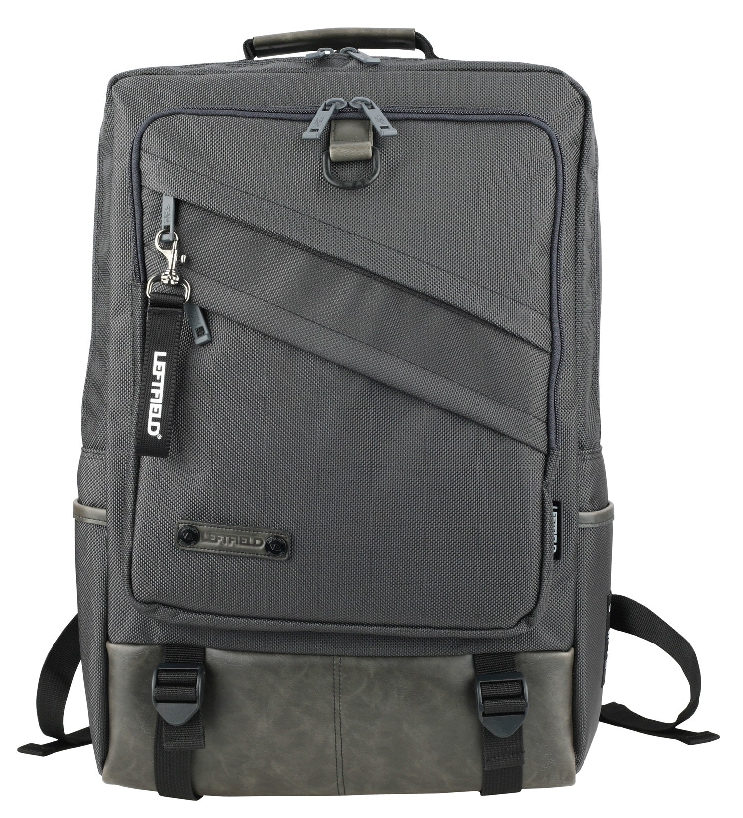 Gray Diagonal Zipper Casual Business Travel Backpacks