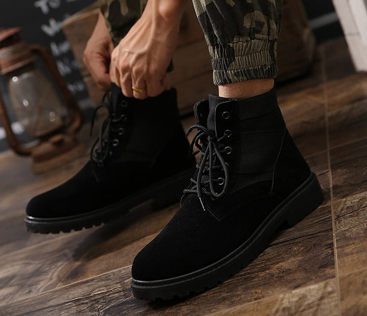 Black Suede Boots Shoes