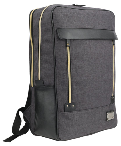 Black Casual Square Laptop Backpacks