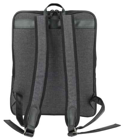 Black Square Canvas Laptop School Book Business Backpacks